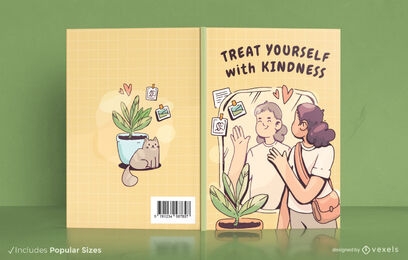 Diseño de portada de libro de amor propio de niña
