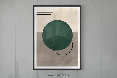 Geometric circles poster design