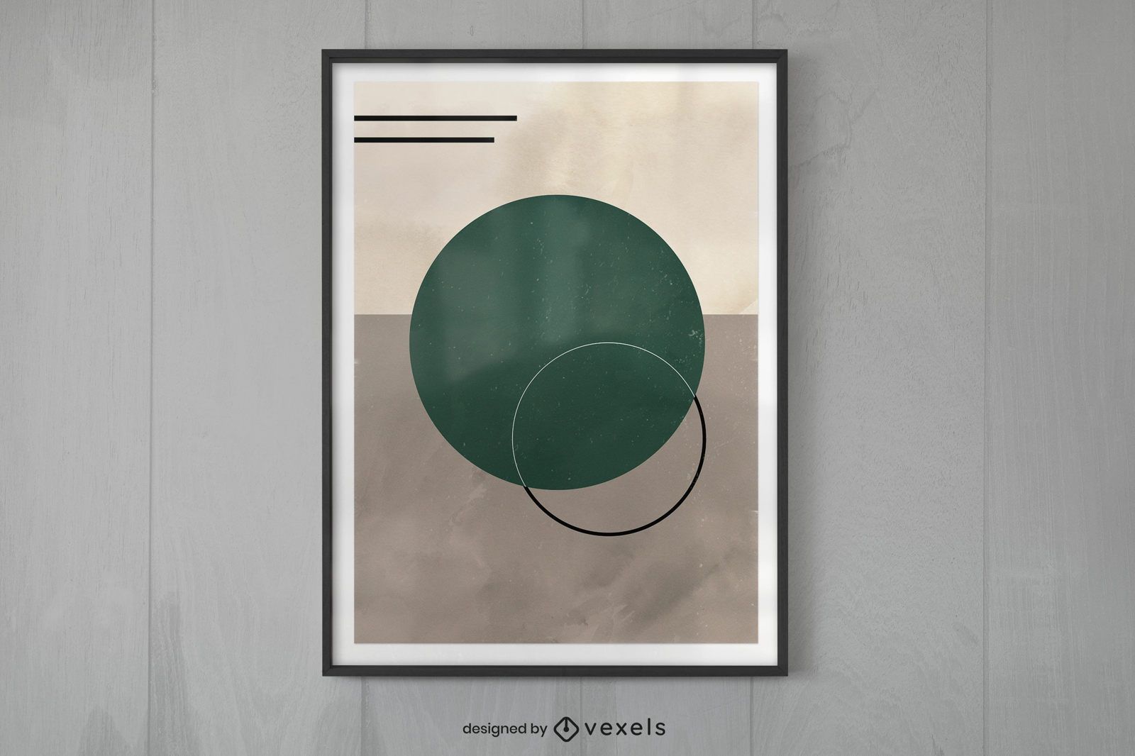 Plakatdesign mit geometrischen Kreisen