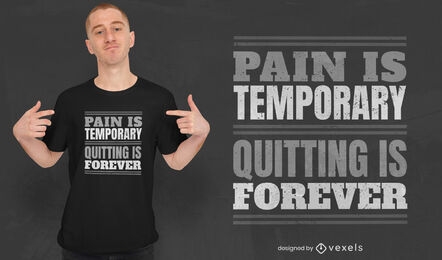 Design de camiseta de citação motivacional de exercício de ginástica