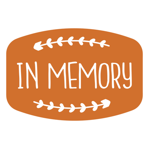 In memory cut out quote sentiment PNG Design