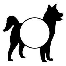 Abstrakte Silhouette des großen Hundes PNG-Design