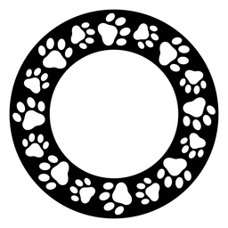Kranz ausgeschnittene Fußabdrücke PNG-Design