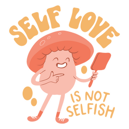 Seta linda cita de amor propio Diseño PNG