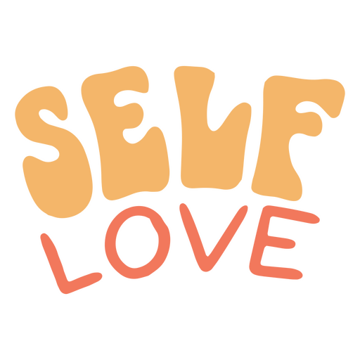 Self love flat quote PNG Design