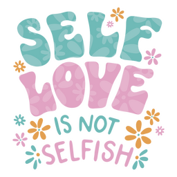 Citação de flor de amor próprio Desenho PNG