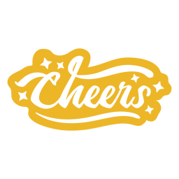 Cheers wedding cut out quote PNG Design