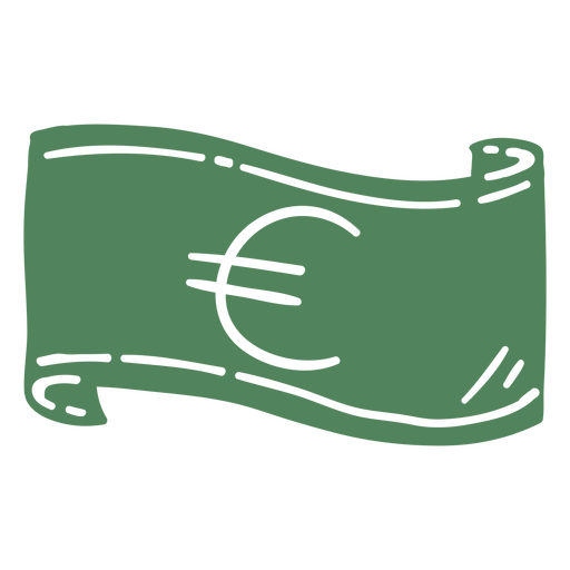 Euro finances currency bill icon PNG Design