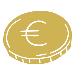 Euro finances currency coin icon PNG Design
