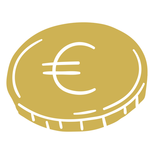 O euro financia o ícone da moeda da moeda Desenho PNG