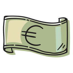 Euro finances money currency bill icon PNG Design Transparent PNG
