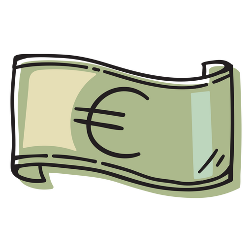 O euro financia o ?cone de conta de moeda de dinheiro Desenho PNG