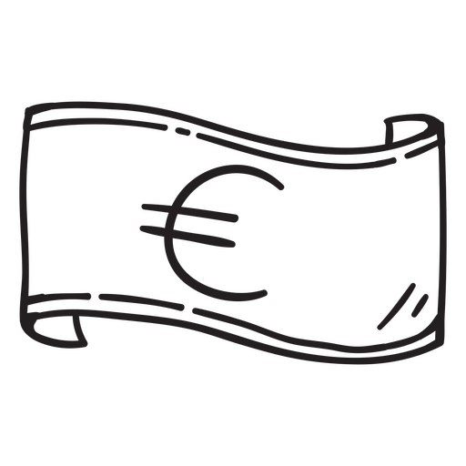 Euro-Finanzen Geld Währung Rechnung Strichsymbol PNG-Design