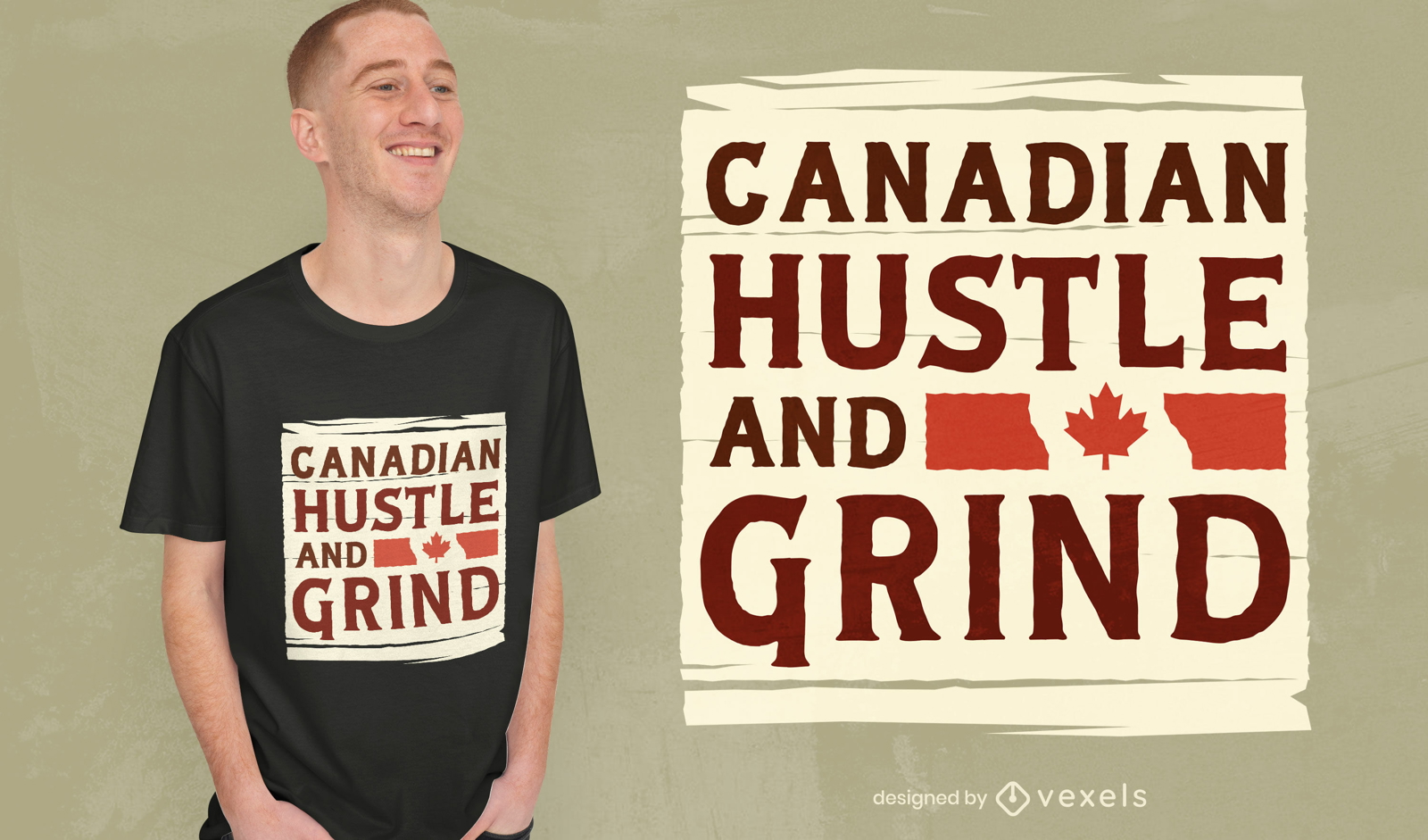Canadian flag funny quote t-shirt design
