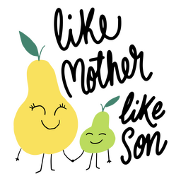 Insignia de cita del día de la madre de peras Diseño PNG