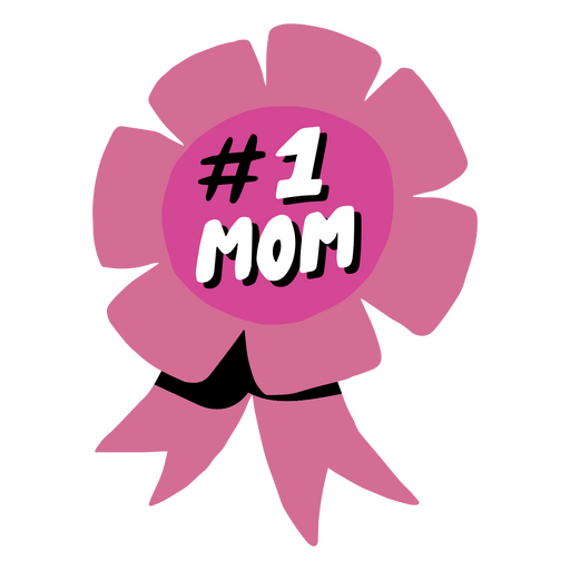 Distintivo de citação de dia das mães número um Desenho PNG