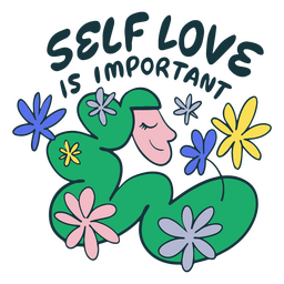 Self love is important quote badge PNG Design Transparent PNG