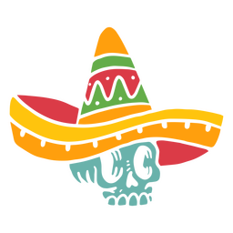 Ícone de caveira de cinco de maio Desenho PNG