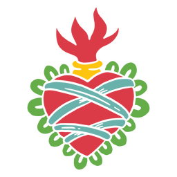 Icono de corazón mexicano cinco de mayo Diseño PNG