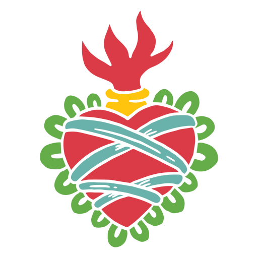 ícone de coração mexicano de cinco de maio Desenho PNG