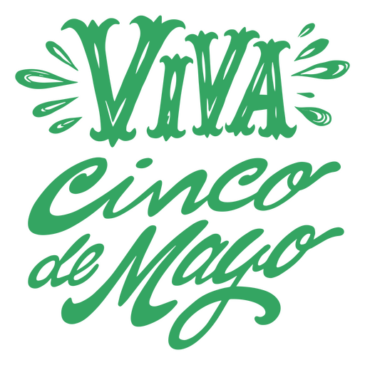 Letras de citação de férias Viva Cinco de Mayo Desenho PNG