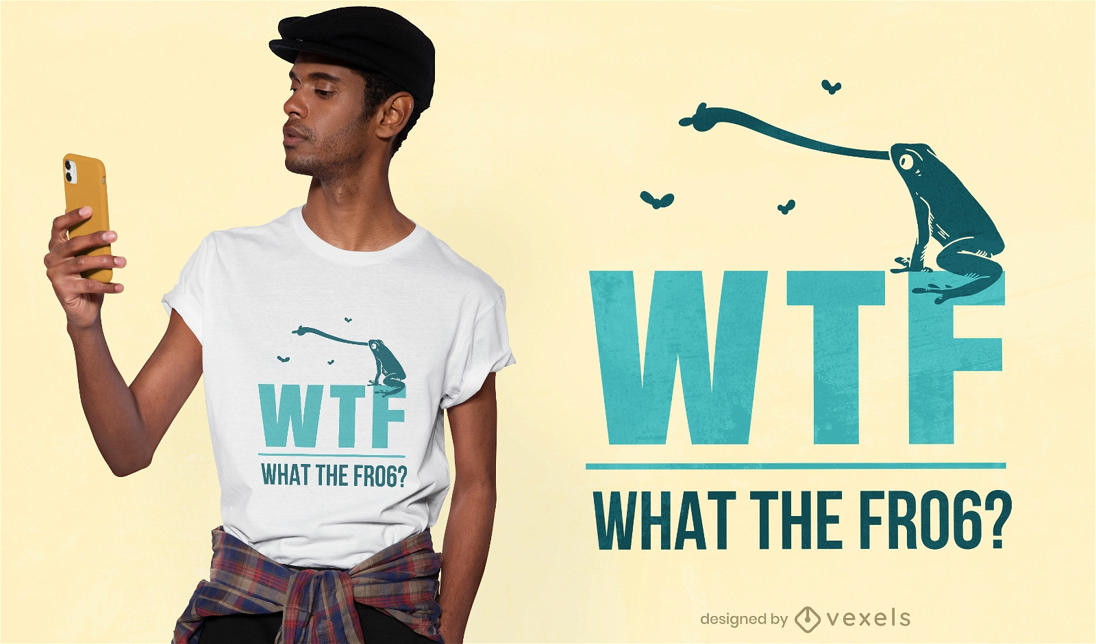 WTF Was f?r ein Frosch-T-Shirt-Design