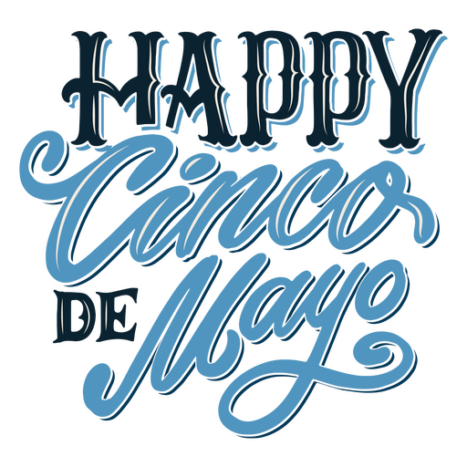 Letras de citação de feriado de cinco de maio feliz Desenho PNG