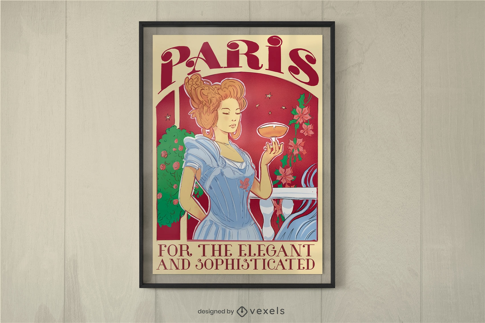 Diseño de póster vintage de París
