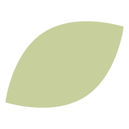 Minimalist large green leaf PNG Design
