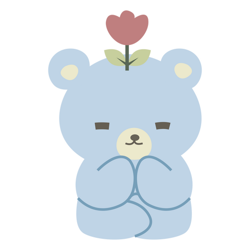 Personagem de urso de auto-estima bonito