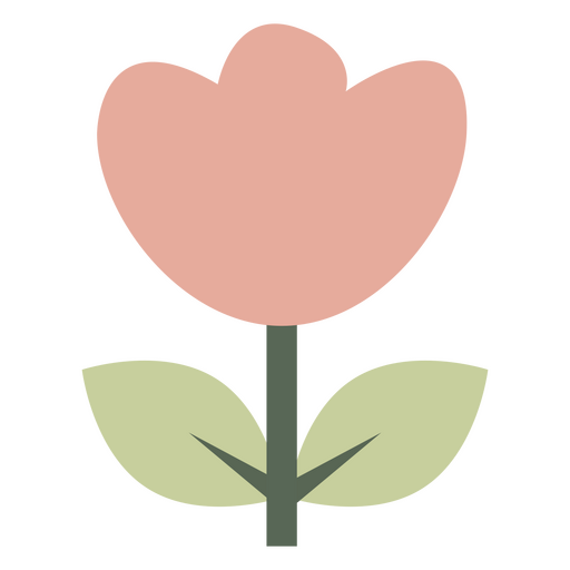 Mother's Day flat pink tulip PNG Design