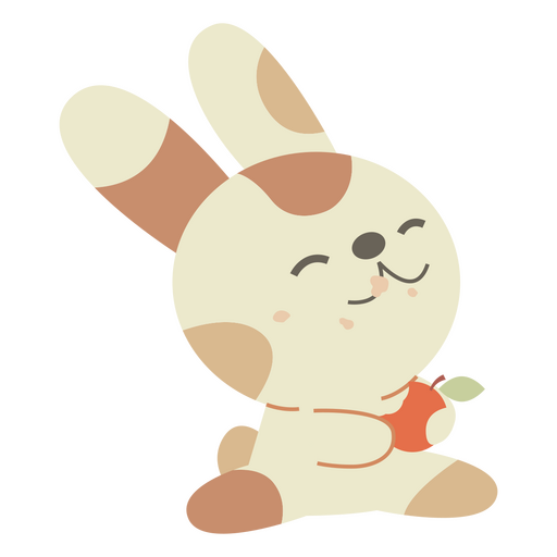 Cute self esteem bunny character PNG Design