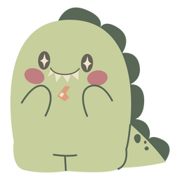 Lindo personaje de dino de autoestima Diseño PNG