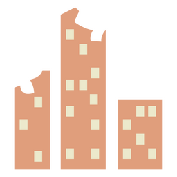 Trio of abstract buildings PNG Design