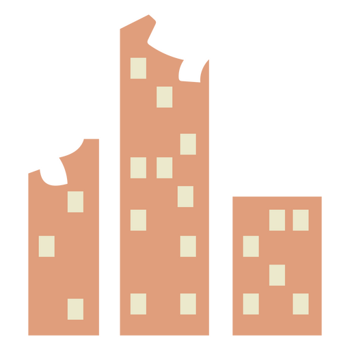 Trio of abstract buildings PNG Design