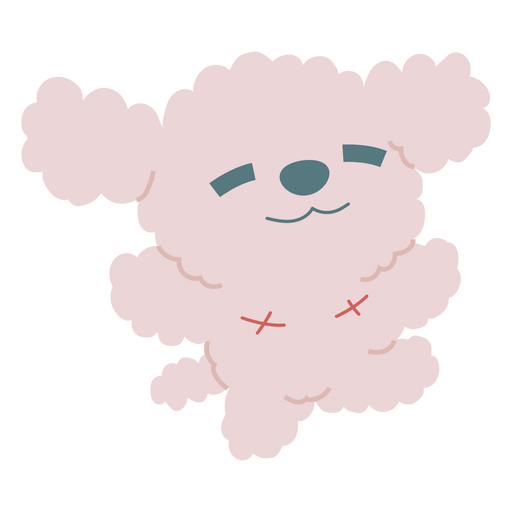 Cute self esteem poodle character PNG Design