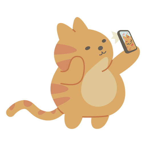 Cute self esteem cat character PNG Design