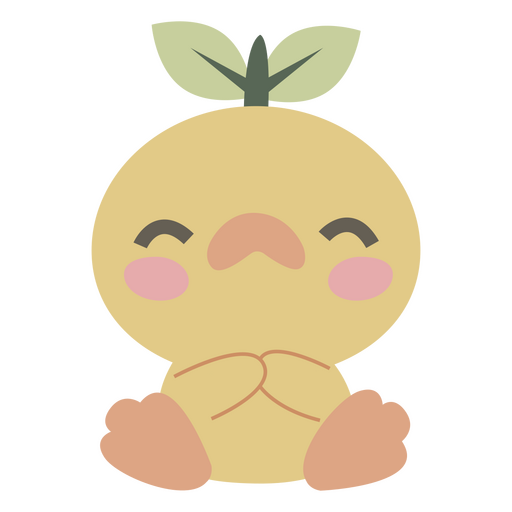 Cute self esteem duck character PNG Design