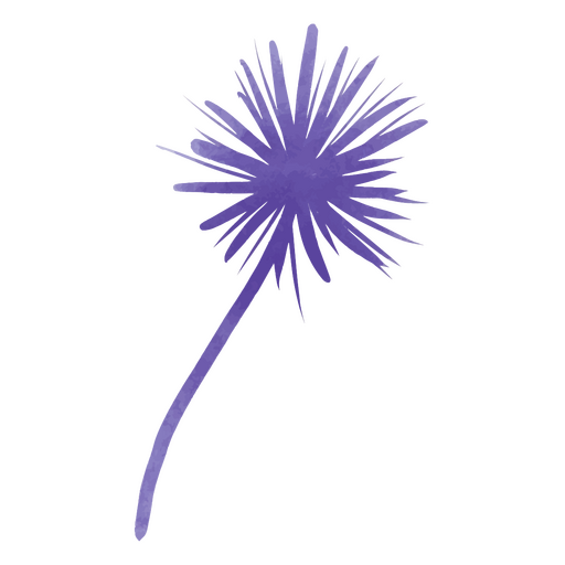 Acuarela de diente de león morado Diseño PNG