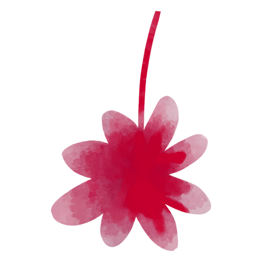 Flor rosa en acuarela Diseño PNG