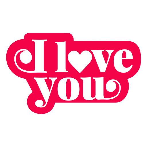 I love you wedding cut out quote PNG Design