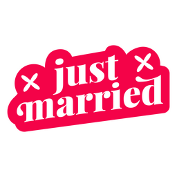 Gerade verheiratete Hochzeit Zitat ausgeschnitten PNG-Design