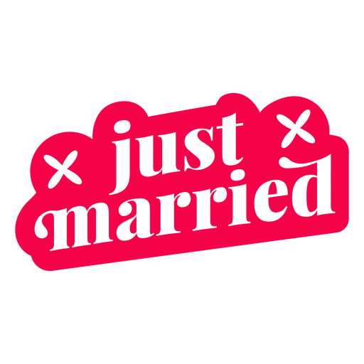 Gerade verheiratete Hochzeit Zitat ausgeschnitten PNG-Design