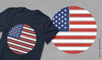 USA Flax Retro T shirt Design Vector Download