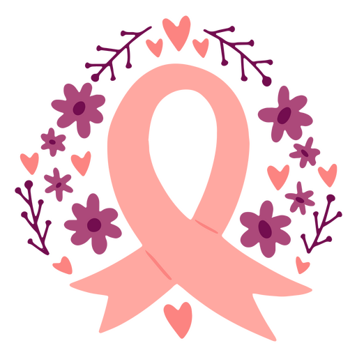 Breast cancer awareness pink ribbon PNG Design