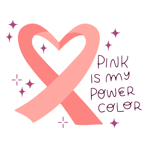 Breast cancer awareness pink ribbon quote PNG Design
