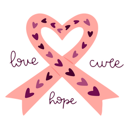Breast cancer awareness ribbon quote Transparent PNG