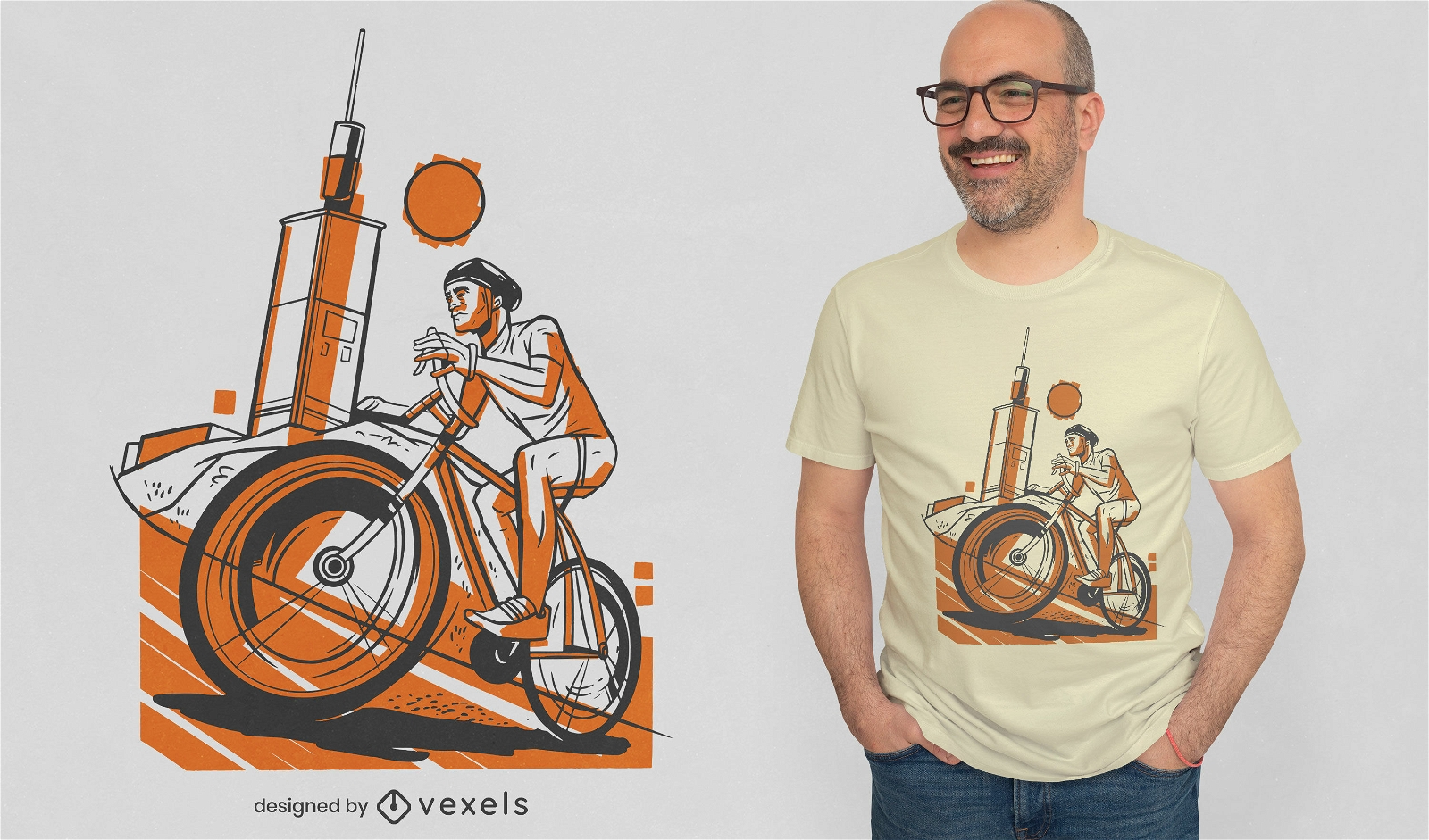 Cyclist sports t-shirt design