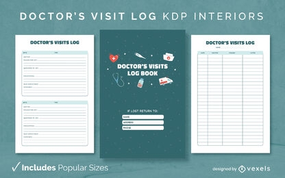 Registro de visita do médico kdp design de interiores