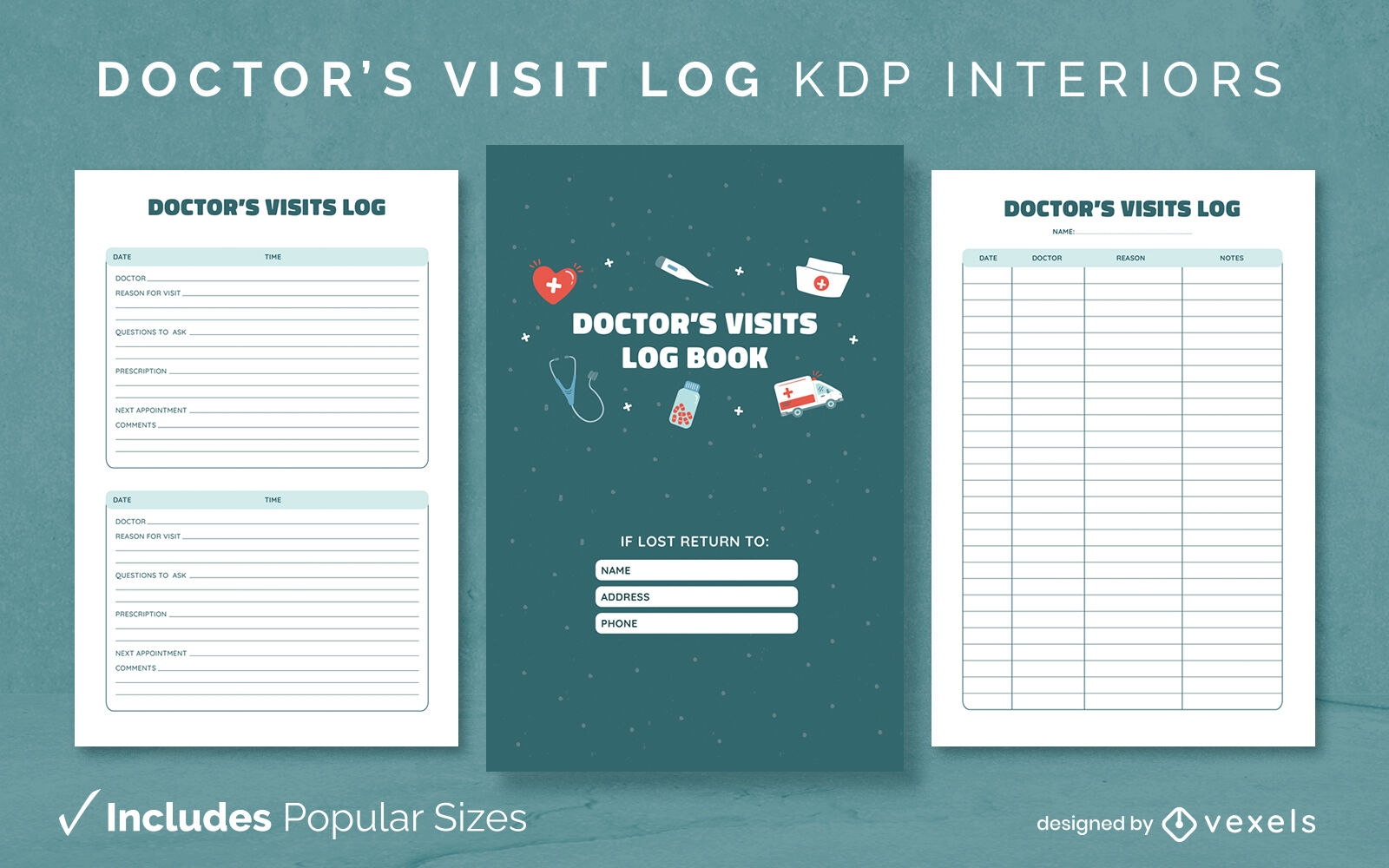 Registro de visitas al médico kdp diseño de interiores.